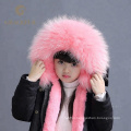 Outstanding manufacture raccoon fur collar parka kids thick winter jacket